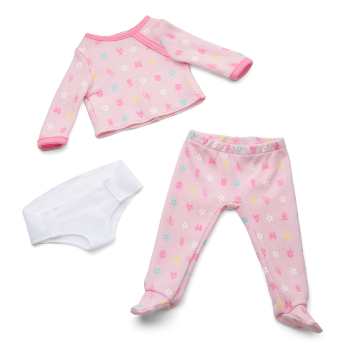 Bitty Baby® Doll #2 with brown hair in Pastel Pink