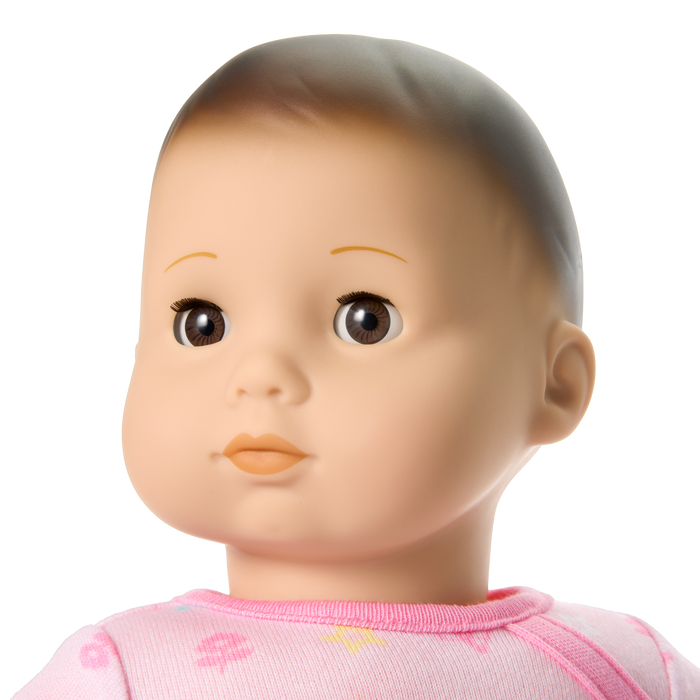 Bitty Baby® Doll #2 with brown hair in Pastel Pink