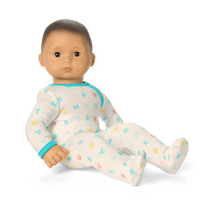 Bitty Baby® Doll #4 with black hair in Pastel Blue