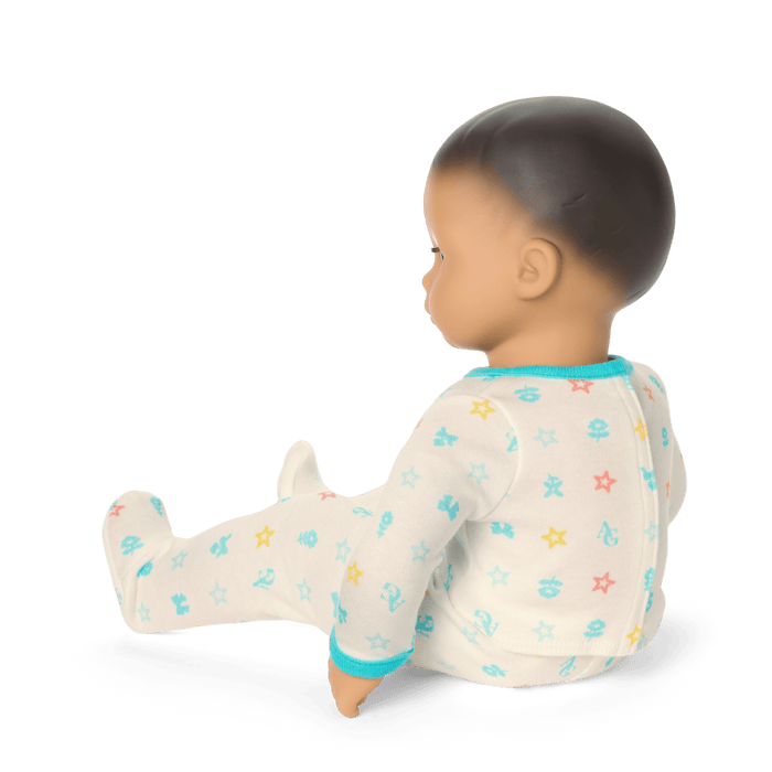 Bitty Baby® Doll #4 with black hair in Pastel Blue
