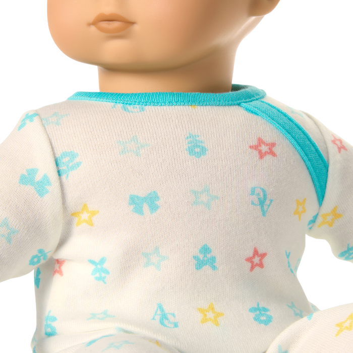 Bitty Baby® Doll #4 with black hair in Pastel Blue