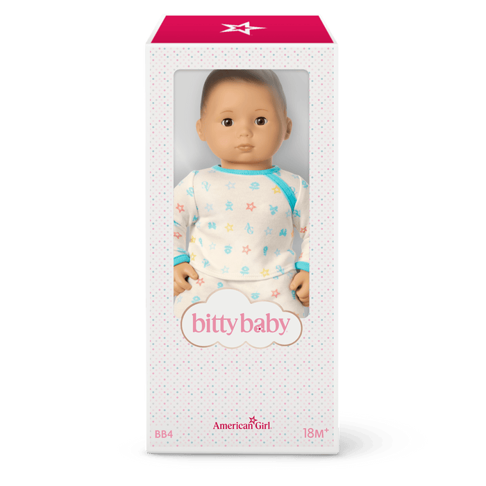 Bitty Baby® Doll #4 with black hair in Pastel Blue