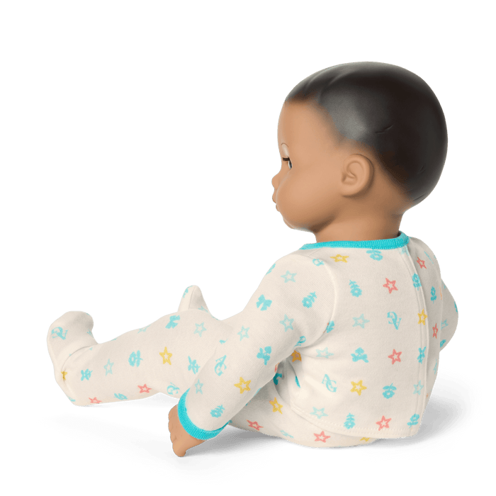 Bitty Baby® Doll #5 with dark-brown hair in Pastel Blue