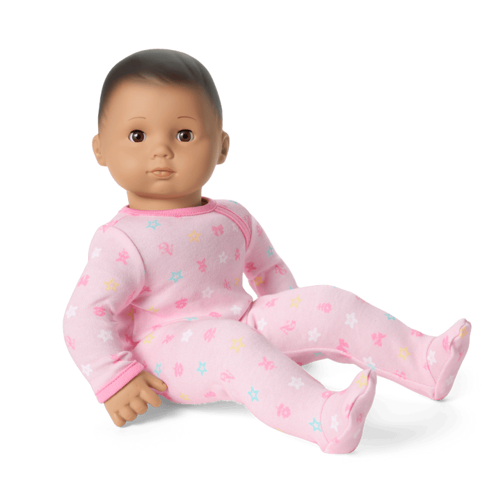 Bitty Baby® Doll #5 with dark-brown hair in Pastel Pink
