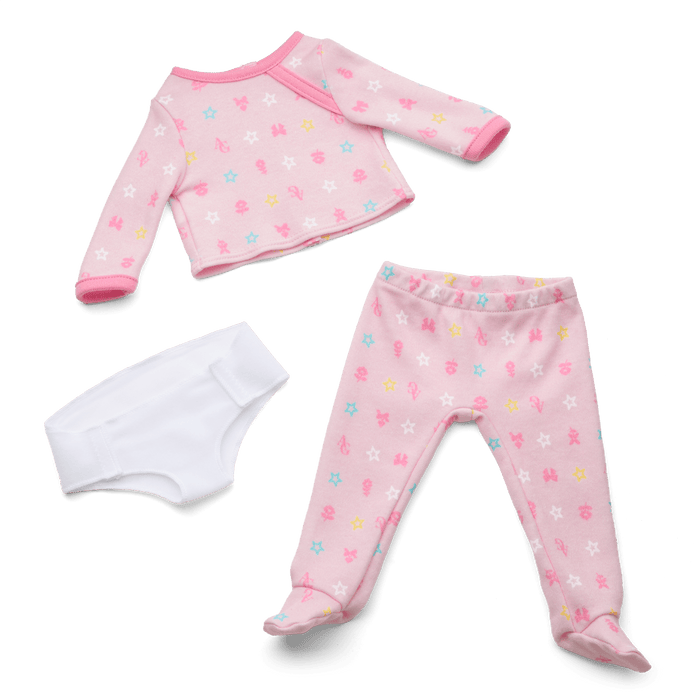 Bitty Baby® Doll #5 with dark-brown hair in Pastel Pink