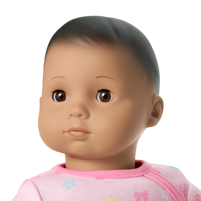 Bitty Baby® Doll #5 with dark-brown hair in Pastel Pink