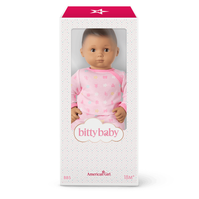 Bitty Baby® Doll #5 with dark-brown hair in Pastel Pink