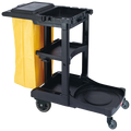 Black Heavy Duty Janitorial Cart