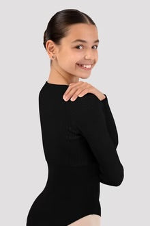 Bloch Children’s Long Sleeve Knitted Fixed Wrap Sweater