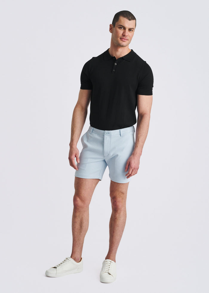 Blue Finch 6" Inseam Textured Stretch Knit Chino Shorts Pm-2530-02