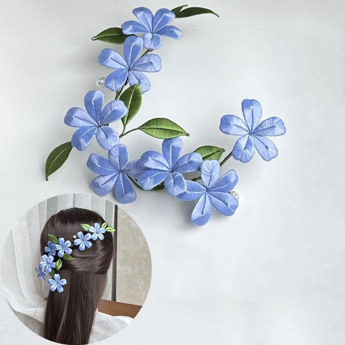 Blue Snowflake Chanhua Materials Flowers DIY Kit - Include Detailed Video Tutorial