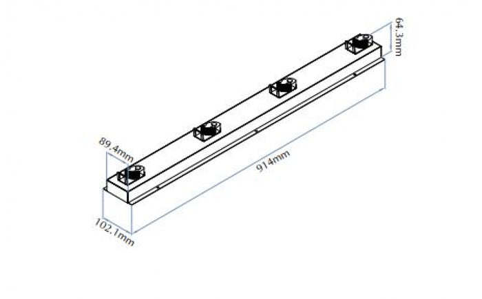 Bradley Security SA9954 Mop and Broom Holder 4 Holders