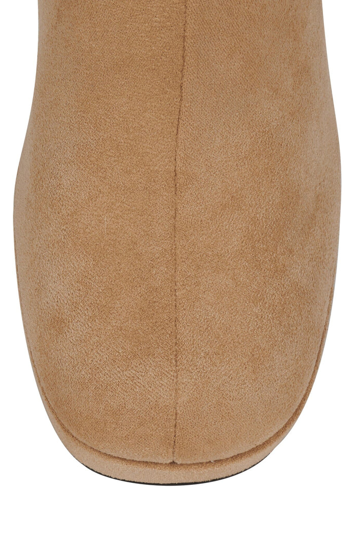 BRATTY-LO Jeffrey Campbell Mid-Calf Boot Beige Suede