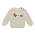 BRAVE Chunky Knit Slouchy Baby Pullover Sweater made with Organic Cotton