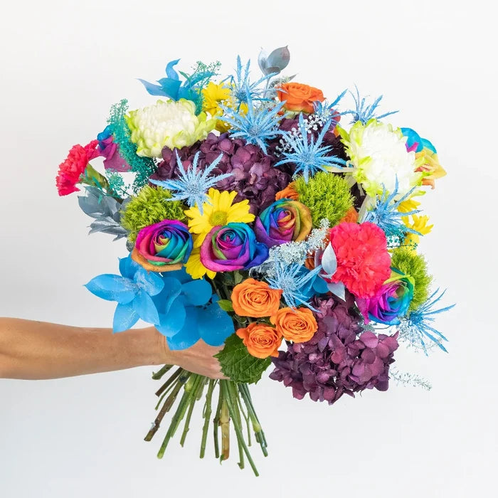 Bright Rainbow Flower Centerpieces Vase - Image
