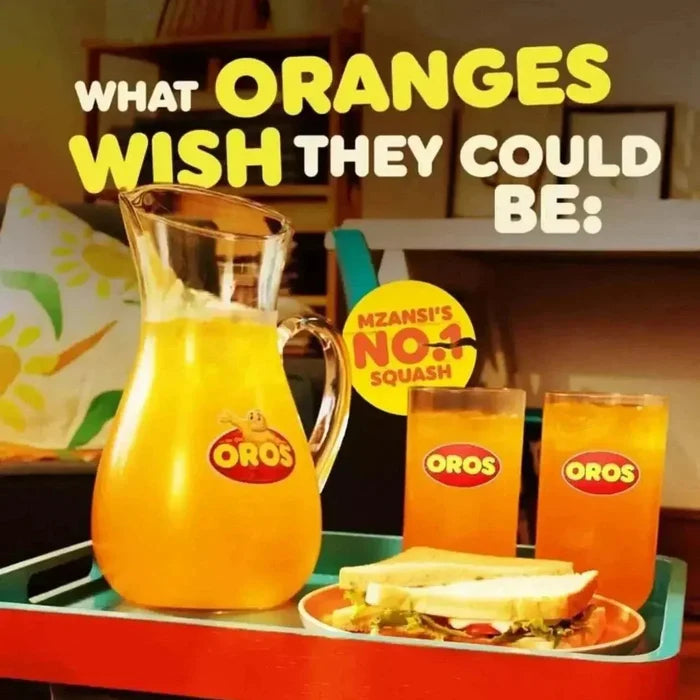 Brookes Oros Orange 2 litre bottle with real orange juice and resealable cap
