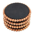 Brown Edge Beaded Coasters Set