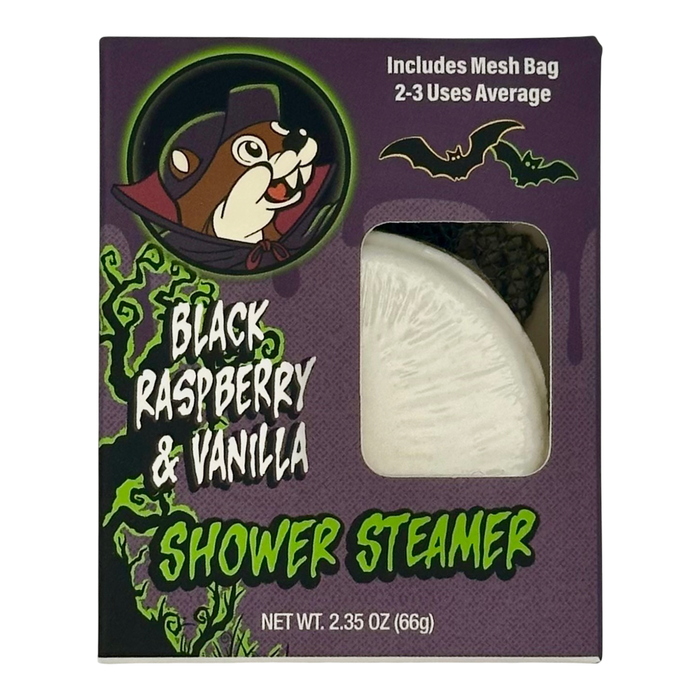 White shower steamer - Black Raspberry & Vanilla scent
