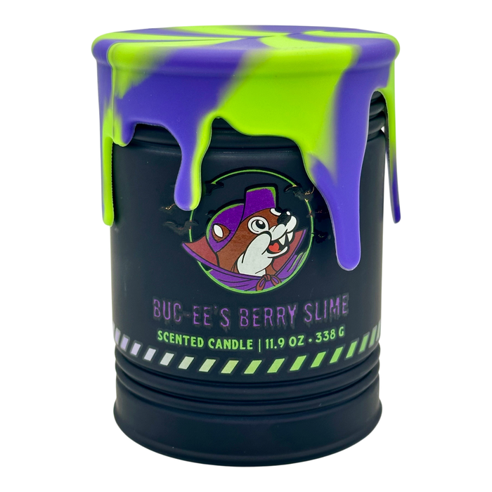 Black scented candle - slime-covered lid