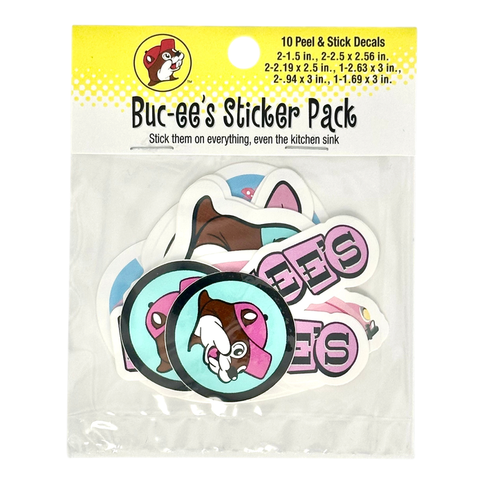Assorted Pink & Blue sticker pack - 10 peel & stick decals