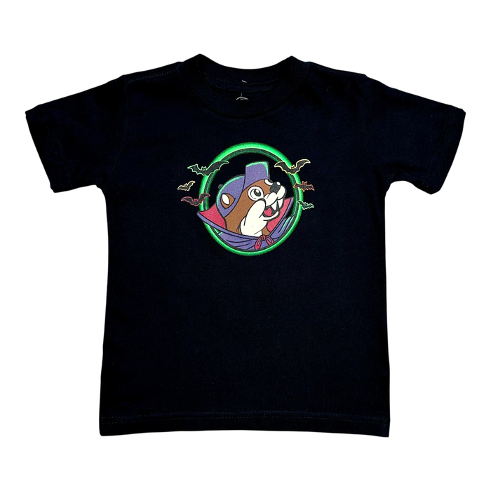 Black toddler t-shirt - glow-in-the-dark Halloween design