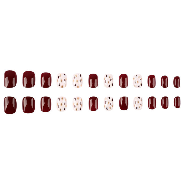 Burgundy polka dot