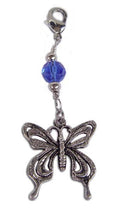 Butterfly Hair Charm – Large Silver Ponytail Accessory front view