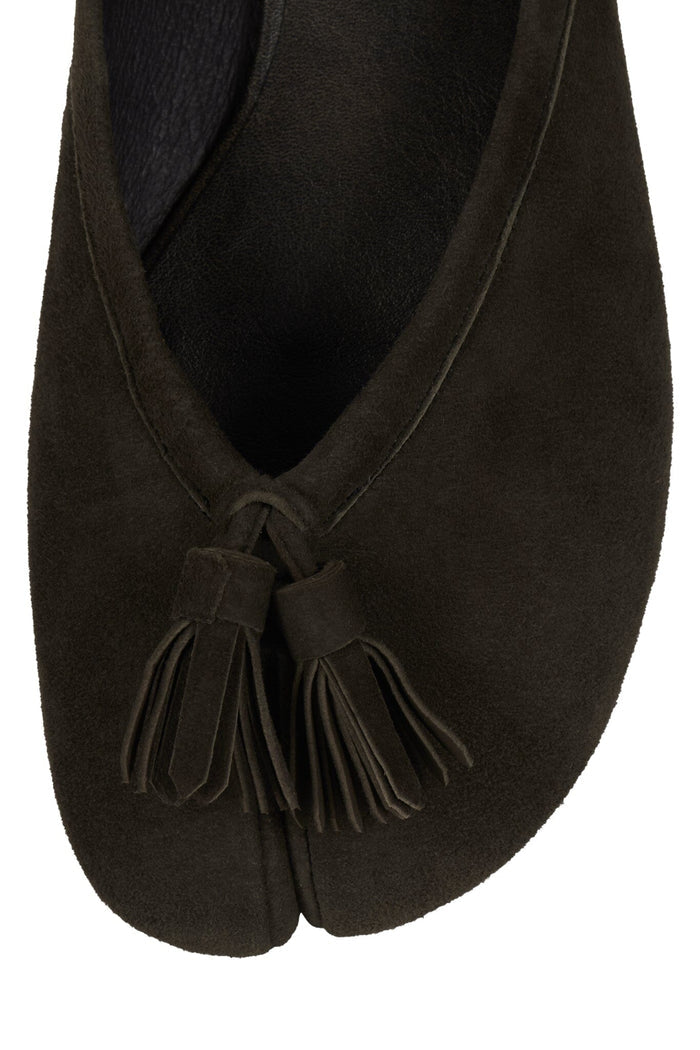 CABAL-T Flat Mule Brown Suede