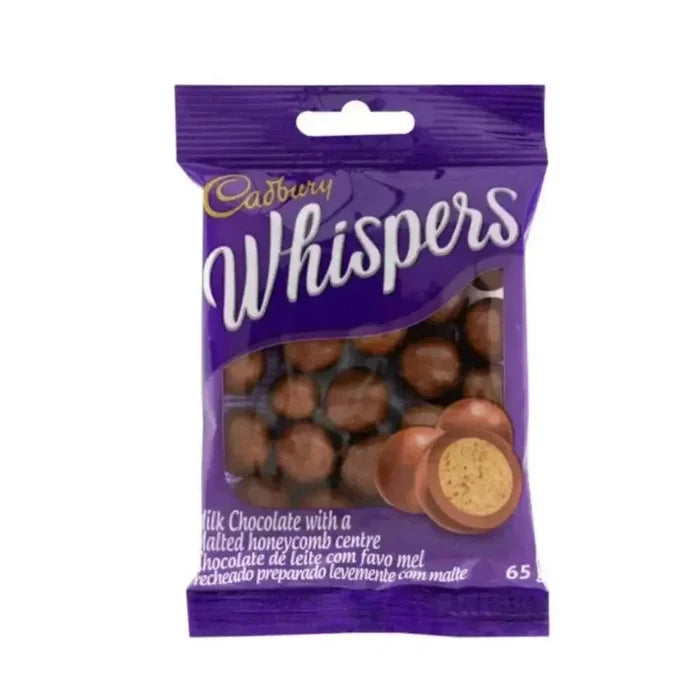 Cadbury Whispers 60g milk chocolate bites package