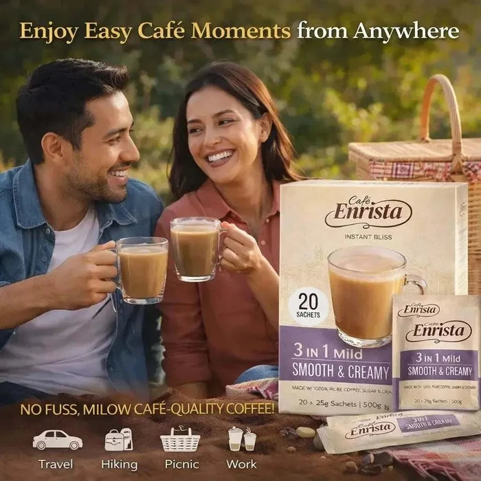 Café Enrista Coffee 3-in-1 Mild Smooth & Creamy 500g pack of 20 sachets