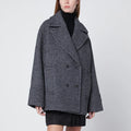 Calvin Klein - Grey double-breasted houndstooth coat