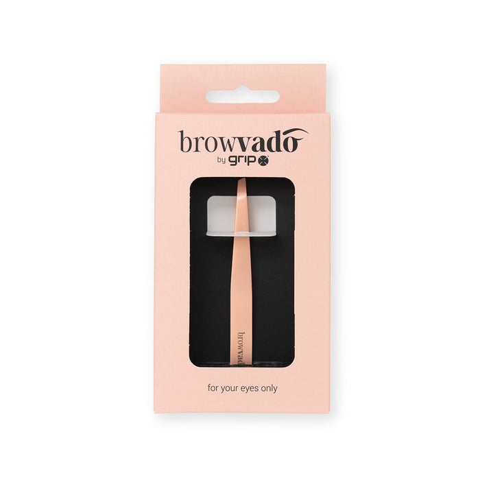 CaronLab Browvado Rose Gold Slanted Tweezers