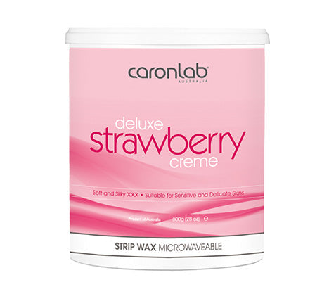 CaronLab Strawberry Creme Strip Wax - 800g Microwaveable