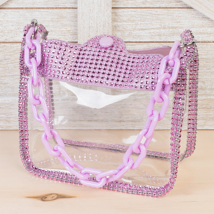 CB01 - Clear Convertible Handbag - Pink