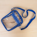 CB02 - Clear Crossbody Bag - Royal Blue