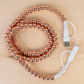CC41 - 4-in-1 Beaded Charging Cable - Rose Gold