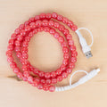 CC77 - 4-in-1 Beaded Charging Cable - Red Opal