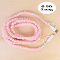CC80 - 4-in-1 Extra Long Beaded Charging Cable - Pink Opal