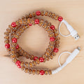 CC81 - 4-in-1 Beaded Charging Cable - Red & Leopard