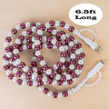 CC82 - 4-in-1 Extra Long Beaded Charging Cable - Purple & Pearl