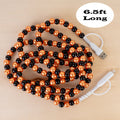 CC84 - 4-in-1 Extra Long Beaded Charging Cable - Orange & Black