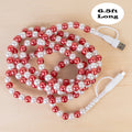 CC86 - 4-in-1 Extra Long Beaded Charging Cable - Red & Pearl