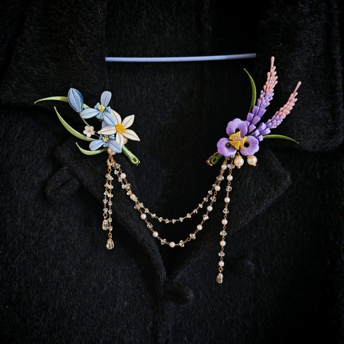Chanhua Handmade Flower Brooch - Iris or Orchid