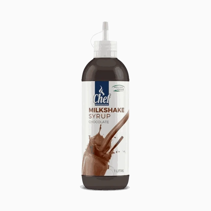 Chef Pro Chocolate Milkshake Syrup 1L bottle for rich creamy milkshakes and desserts