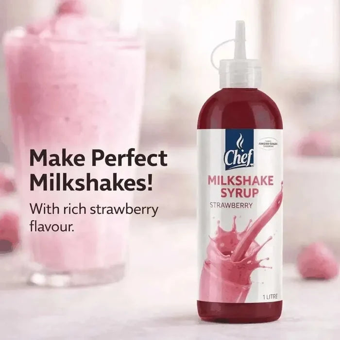 Chef Pro Milkshake Syrup (Strawberry) - 1 Litre Facebook Ad