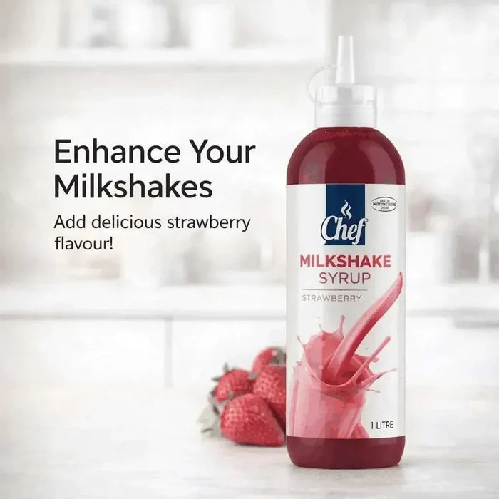 Chef Pro Milkshake Syrup (Strawberry) - 1 Litre Facebook Ad