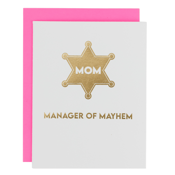 Chez Gagné - Mom - Manager of Mayhem - Mother's Day Card
