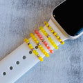 Citrus Shine Band Bling 5pc Stack — ( Compatible with Apple Watch Silicone Band suitable all Apple, Samsung, & versa Watch Bands.