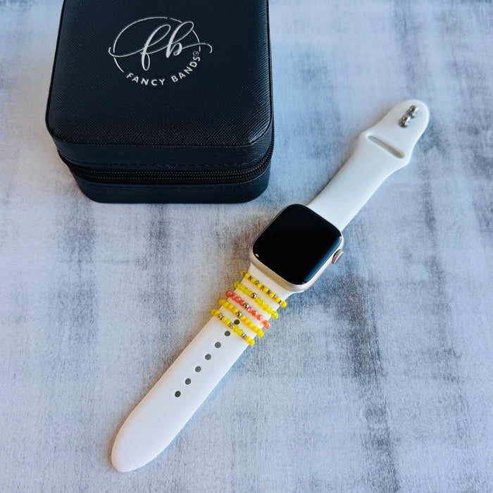 Citrus Shine Band Bling 5pc Stack — ( Compatible with Apple Watch Silicone Band suitable all Apple, Samsung, & versa Watch Bands.