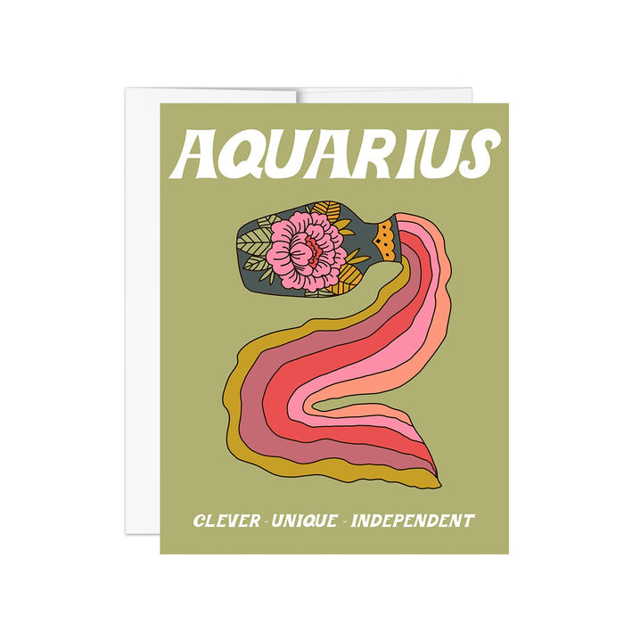 Clever Little Aquarius - Notecard